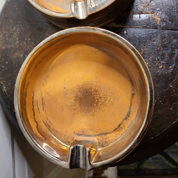 Bitossi Mid-century Modern Raymor Gold Colored Ceramic Ash Trays ltaly - Picture 5 of 14